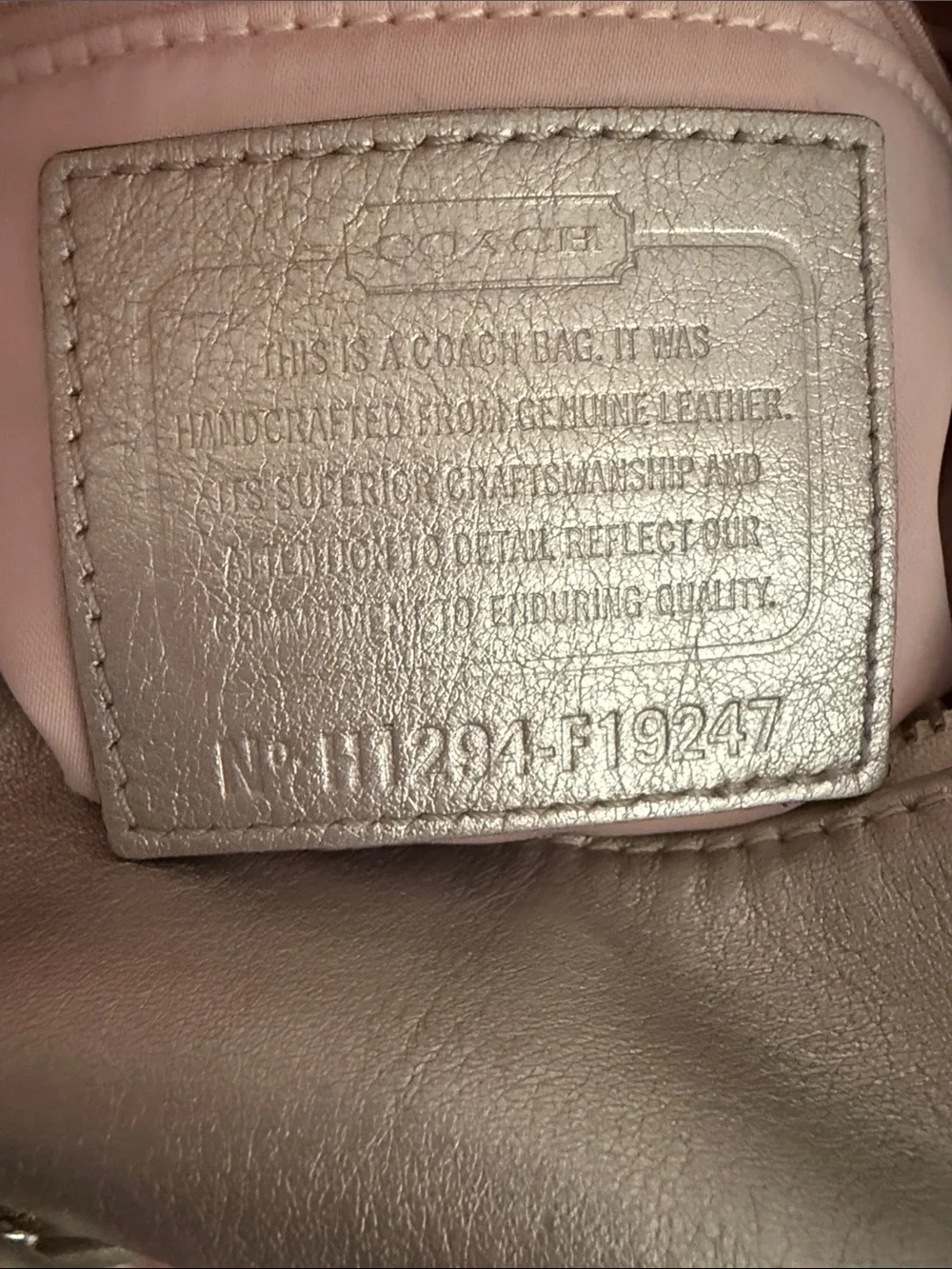 Coach Cream and Silver Ashley Leather Satchel Bag - Women's Handbag